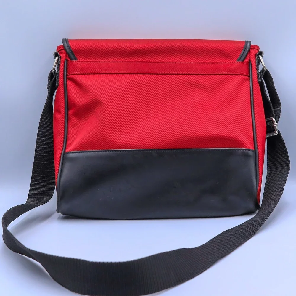 Vintage 90s Polo Sport Ralph Lauren Messenger Bag Unisex Red Crossbody Nylon USA